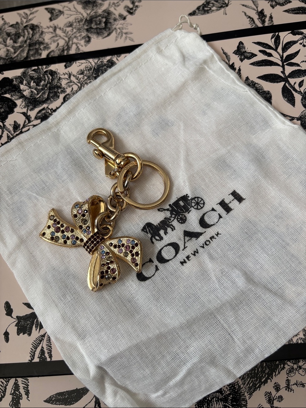 Coach Multi Stone Bow Keychain/Bag Charm—
Style F-74105 - Picture 11 of 12